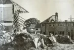 Doodlebug bomb damage in Chessington